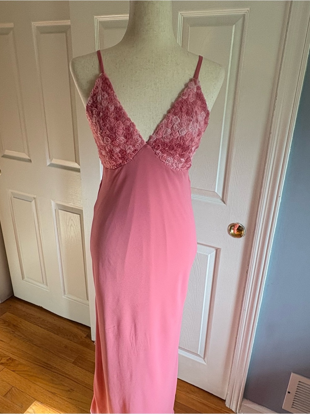 Wild Fable Women’s Rosette Maxi Dress Pink Small